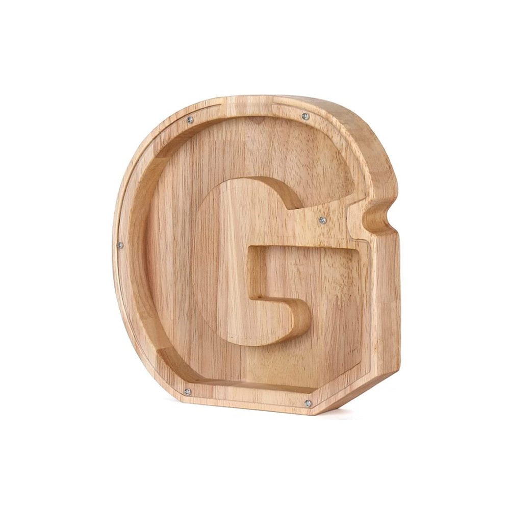 Buchstaben Sparschwein | Holz Nachhaltig Stilvoll Persönlich Geschenk Sichtbar-G-Luzern Mode
