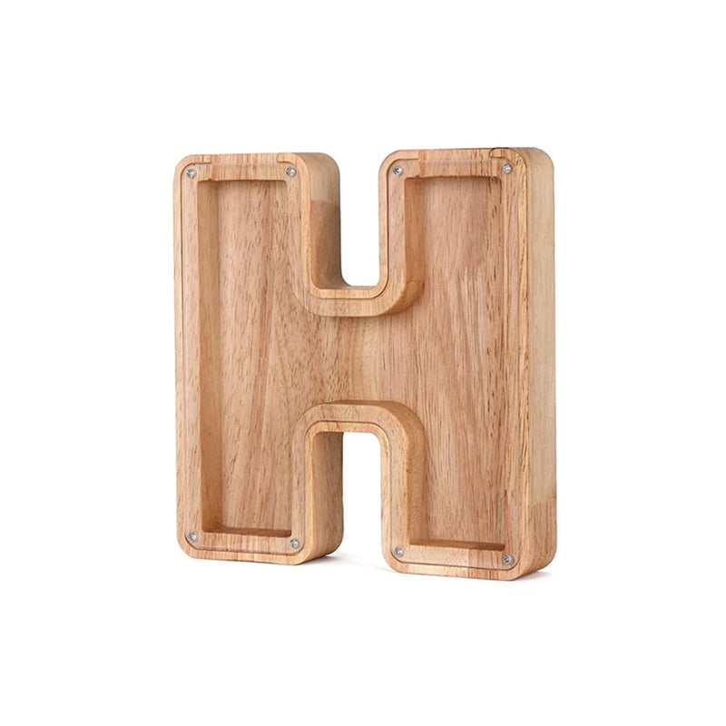 Buchstaben Sparschwein | Holz Nachhaltig Stilvoll Persönlich Geschenk Sichtbar-H-Luzern Mode