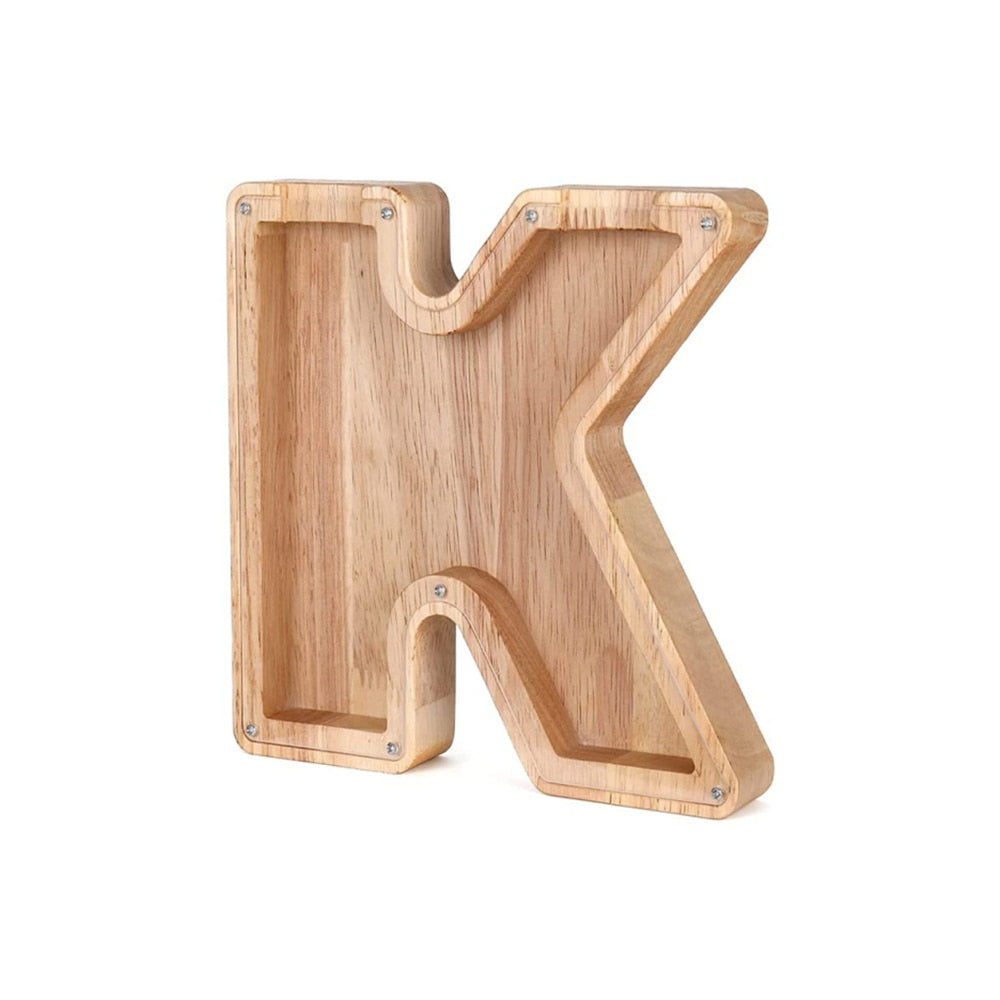 Buchstaben Sparschwein | Holz Nachhaltig Stilvoll Persönlich Geschenk Sichtbar-K-Luzern Mode