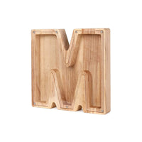 Buchstaben Sparschwein | Holz Nachhaltig Stilvoll Persönlich Geschenk Sichtbar-M-Luzern Mode