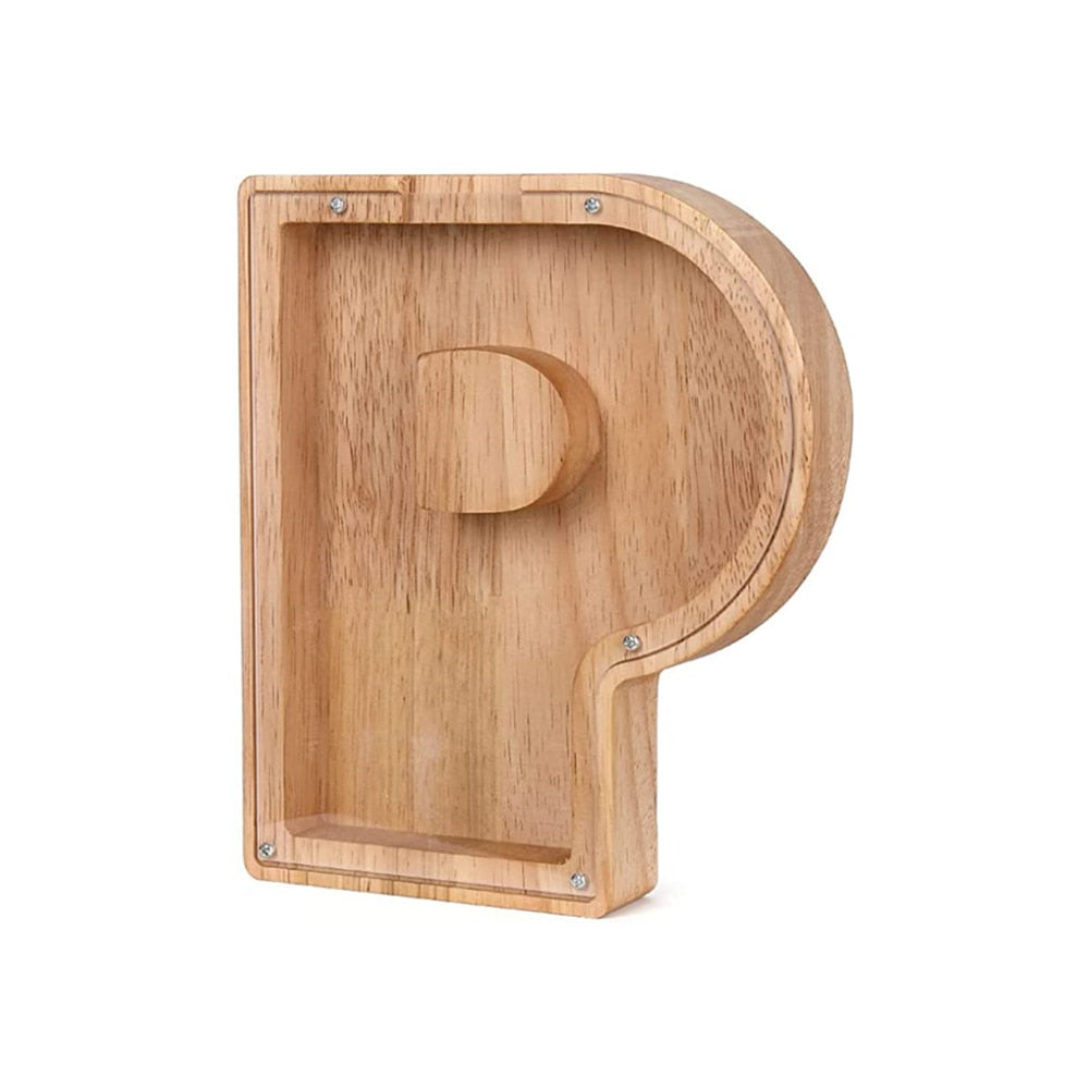 Buchstaben Sparschwein | Holz Nachhaltig Stilvoll Persönlich Geschenk Sichtbar-P-Luzern Mode