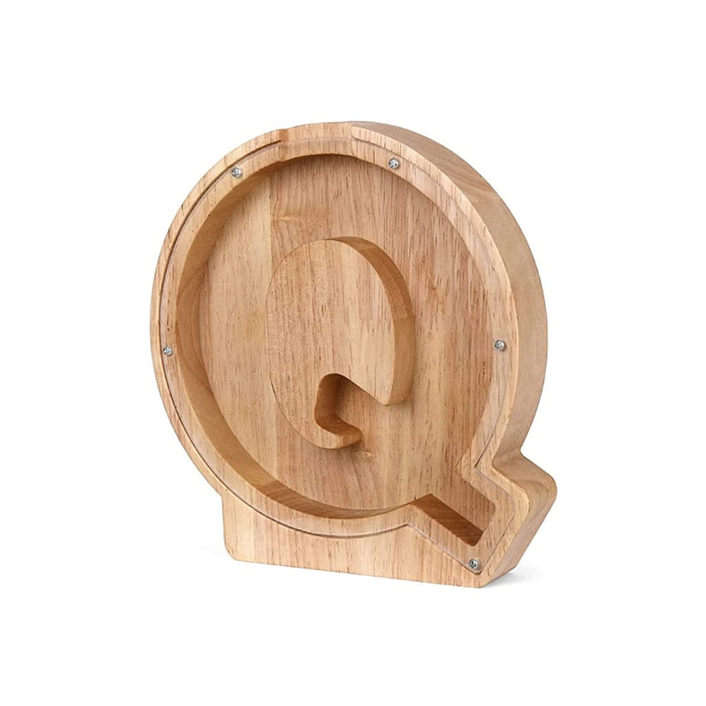Buchstaben Sparschwein | Holz Nachhaltig Stilvoll Persönlich Geschenk Sichtbar-Q-Luzern Mode