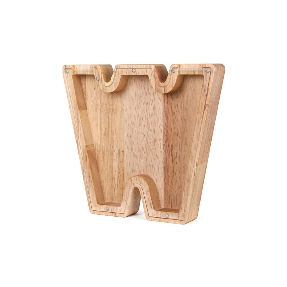 Buchstaben Sparschwein | Holz Nachhaltig Stilvoll Persönlich Geschenk Sichtbar-W-Luzern Mode