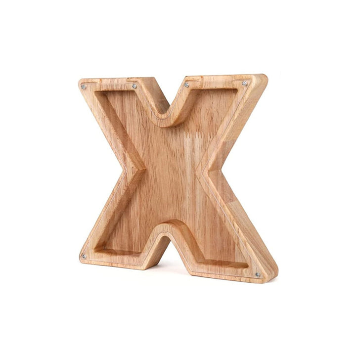 Buchstaben Sparschwein | Holz Nachhaltig Stilvoll Persönlich Geschenk Sichtbar-X-Luzern Mode