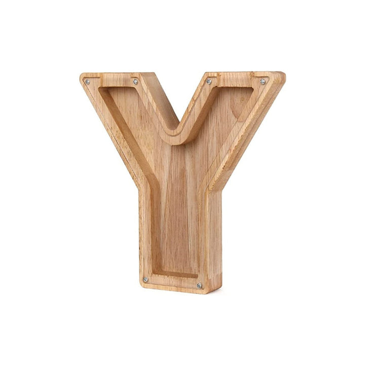 Buchstaben Sparschwein | Holz Nachhaltig Stilvoll Persönlich Geschenk Sichtbar-Y-Luzern Mode