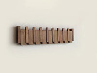 Garderobe - Holz Klavierstil Einzigartig Stilvoll Künstlerisch Langlebig Vielseitig-4 haken-Walnussholz-Luzern Mode