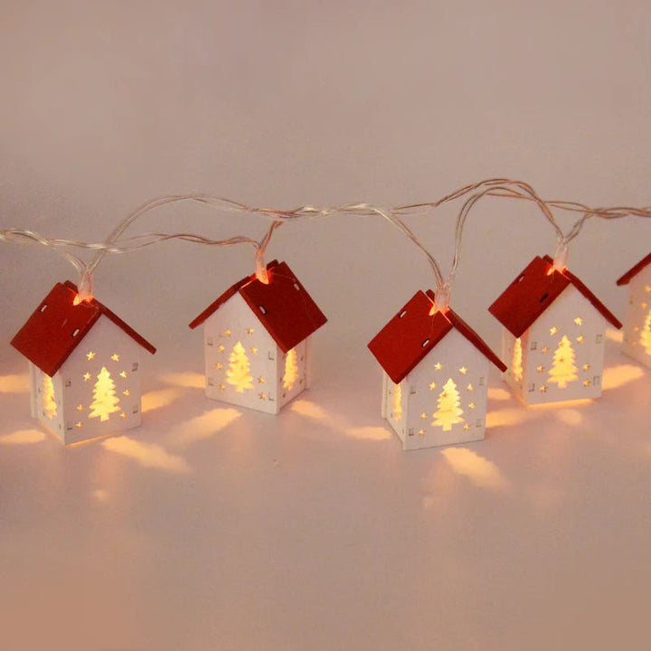 Weihnachtslichter | Häuser LED Slinger Batteriebetrieben Stilvoll Stimmungsvolll Weihnachten-Luzern Mode