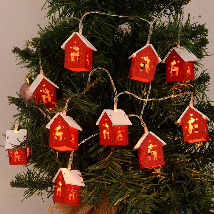 Weihnachtslichter | Häuser LED Slinger Batteriebetrieben Stilvoll Stimmungsvolll Weihnachten-Luzern Mode