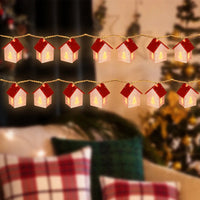 Weihnachtslichter | Häuser LED Slinger Batteriebetrieben Stilvoll Stimmungsvolll Weihnachten-Luzern Mode