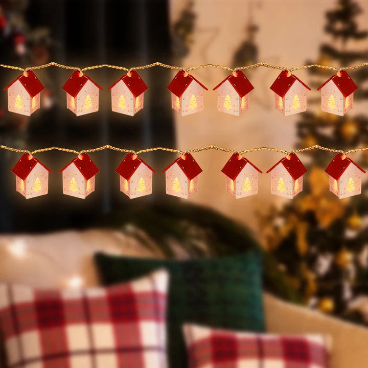 Weihnachtslichter | Häuser LED Slinger Batteriebetrieben Stilvoll Stimmungsvolll Weihnachten-Luzern Mode