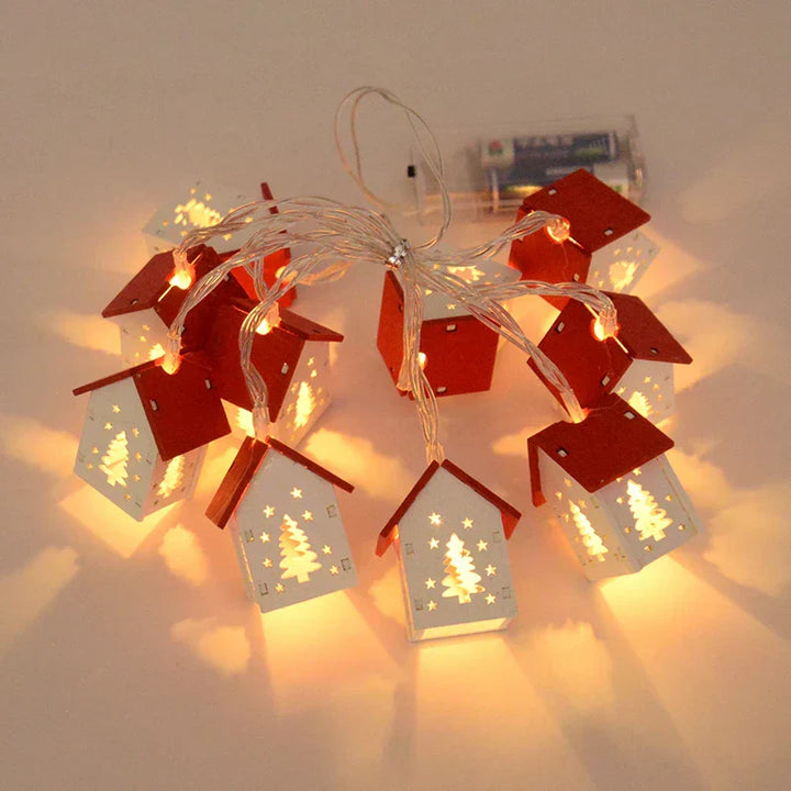 Weihnachtslichter | Häuser LED Slinger Batteriebetrieben Stilvoll Stimmungsvolll Weihnachten-Luzern Mode