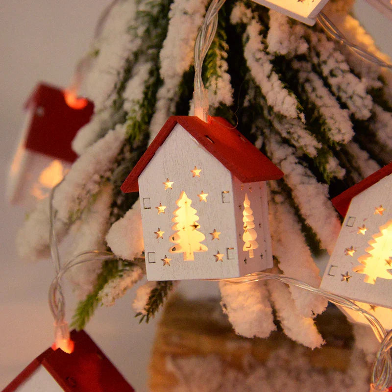Weihnachtslichter | Häuser LED Slinger Batteriebetrieben Stilvoll Stimmungsvolll Weihnachten-Luzern Mode