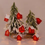 Weihnachtslichter | Häuser LED Slinger Batteriebetrieben Stilvoll Stimmungsvolll Weihnachten-Rot-Luzern Mode