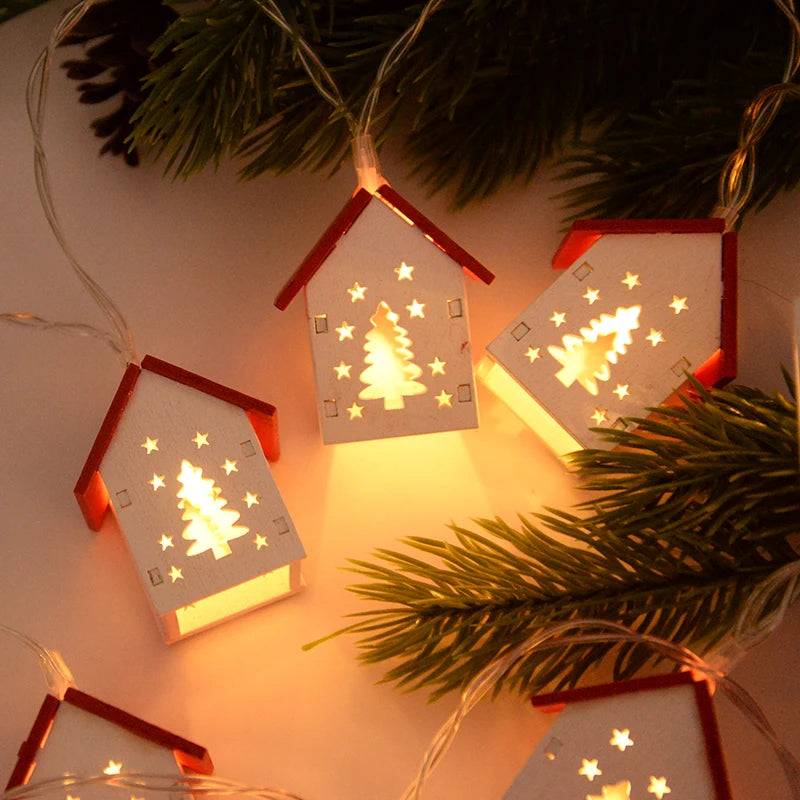 Weihnachtslichter | Häuser LED Slinger Batteriebetrieben Stilvoll Stimmungsvolll Weihnachten-Luzern Mode
