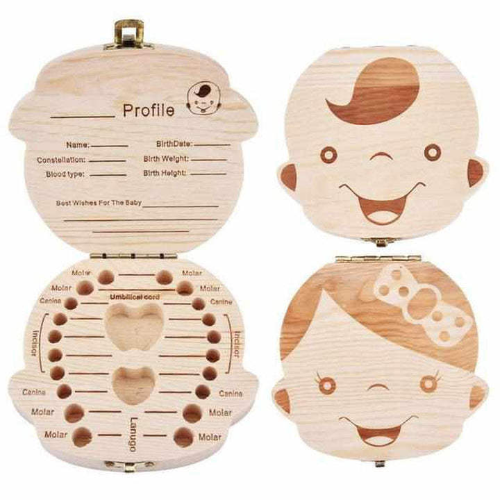 Holz-Zahnbox | Wertvolle Erinnerung | Holz | Perfektes Geschenk-Junge-Luzern Mode