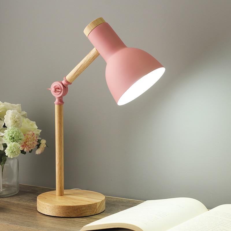 Tischlampe | Holz Skandinavisch Stilvoll Kompakt Vielseitig Atmosphärisch-Rosa-Luzern Mode