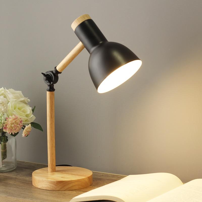 Tischlampe | Holz Skandinavisch Stilvoll Kompakt Vielseitig Atmosphärisch-Schwarz-Luzern Mode