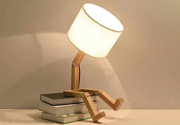 Tischlampe mit Bücherhalter | Holz Vielseitig Langlebig Stilvoll Sparsam-Luzern Mode