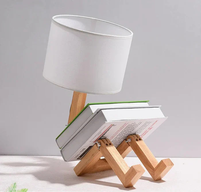 Tischlampe mit Bücherhalter | Holz Vielseitig Langlebig Stilvoll Sparsam-Luzern Mode
