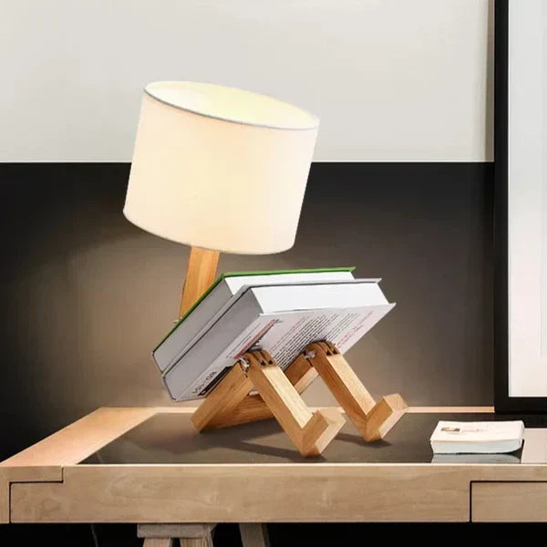 Tischlampe mit Bücherhalter | Holz Vielseitig Langlebig Stilvoll Sparsam-Tischlampe-Luzern Mode