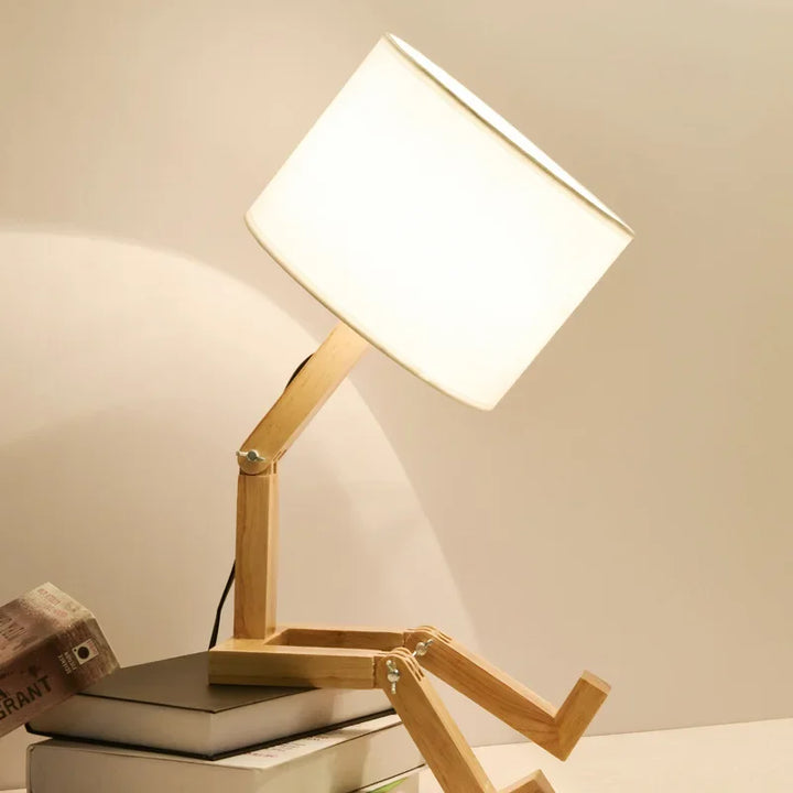 Tischlampe mit Bücherhalter | Holz Vielseitig Langlebig Stilvoll Sparsam-Luzern Mode