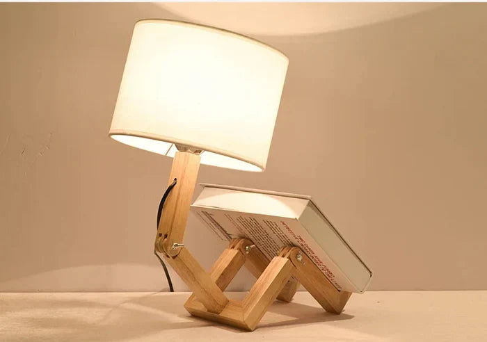 Tischlampe mit Bücherhalter | Holz Vielseitig Langlebig Stilvoll Sparsam-Luzern Mode