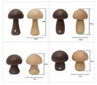 Pilz Nachtlicht | LED Nachhaltig Wiederaufladbar Holz Vielseitig-Luzern Mode