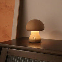 Pilz Nachtlicht | LED Nachhaltig Wiederaufladbar Holz Vielseitig-Luzern Mode