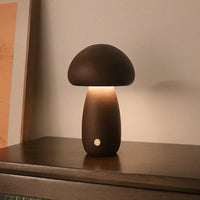 Pilz Nachtlicht | LED Nachhaltig Wiederaufladbar Holz Vielseitig-B-Walnussfarbe-Luzern Mode