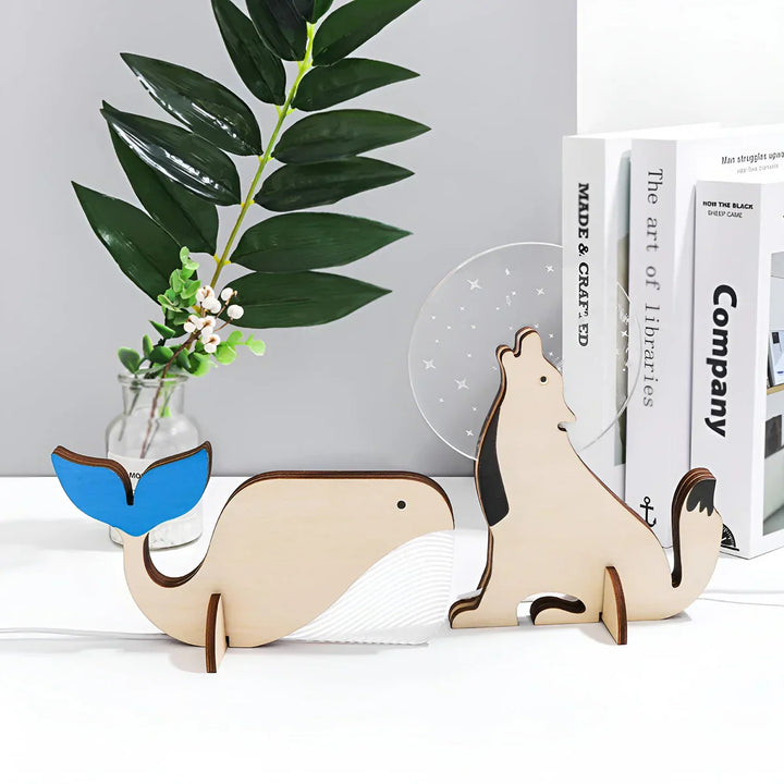 Kinder-Nachtlampe | Holz Tier Nachhaltig LED Vielseitig Atmosphärisch USB-Luzern Mode