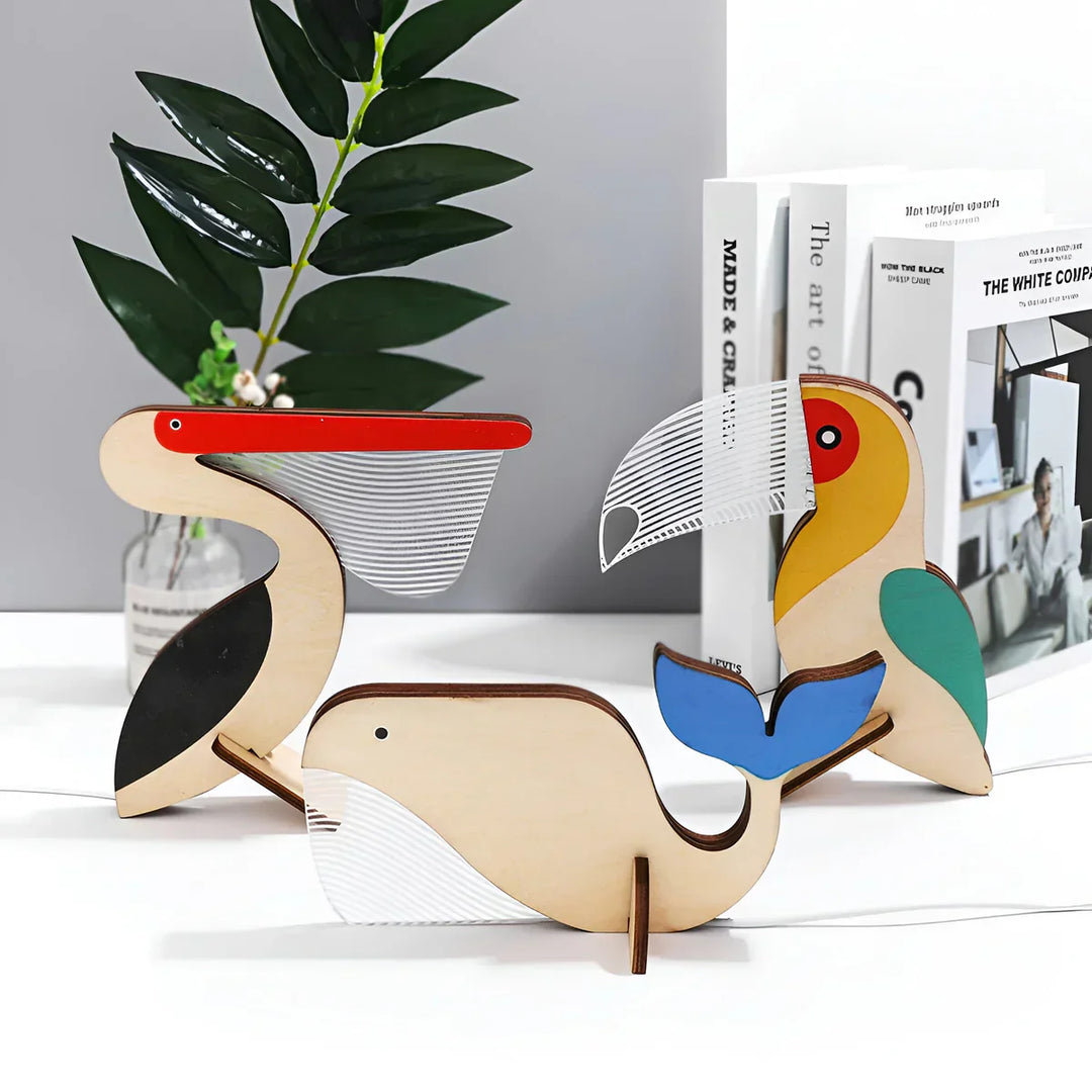 Kinder-Nachtlampe | Holz Tier Nachhaltig LED Vielseitig Atmosphärisch USB-Luzern Mode