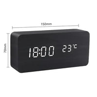 Digitale Holzuhr | LED Vielseitige Temperaturanzeige Einstellbar-Luzern Mode