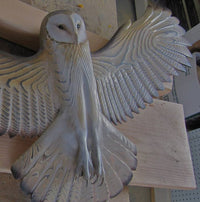 Wanddekoration Eule | Holz | Handgefertigt | Natürlich | Detailliert-Luzern Mode