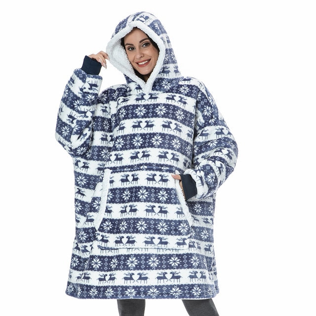 Hoodie & Decke | Herrliche Kombination aus einem weichen Hoodie und einer gemütlichen Decke in einem!-Luzern Mode