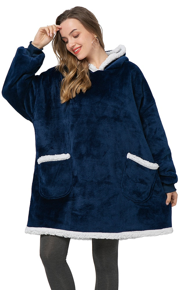Hoodie & Decke | Herrliche Kombination aus einem weichen Hoodie und einer gemütlichen Decke in einem!-Luzern Mode