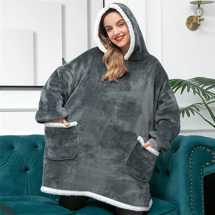 Hoodie & Decke | Herrliche Kombination aus einem weichen Hoodie und einer gemütlichen Decke in einem!-Luzern Mode