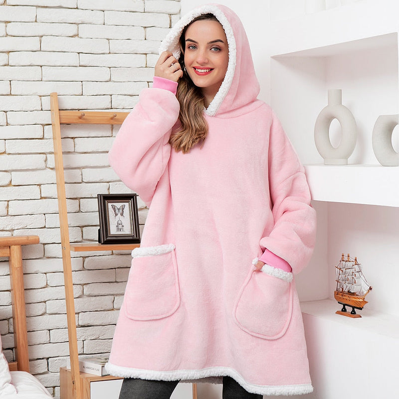 Hoodie & Decke | Herrliche Kombination aus einem weichen Hoodie und einer gemütlichen Decke in einem!-Luzern Mode