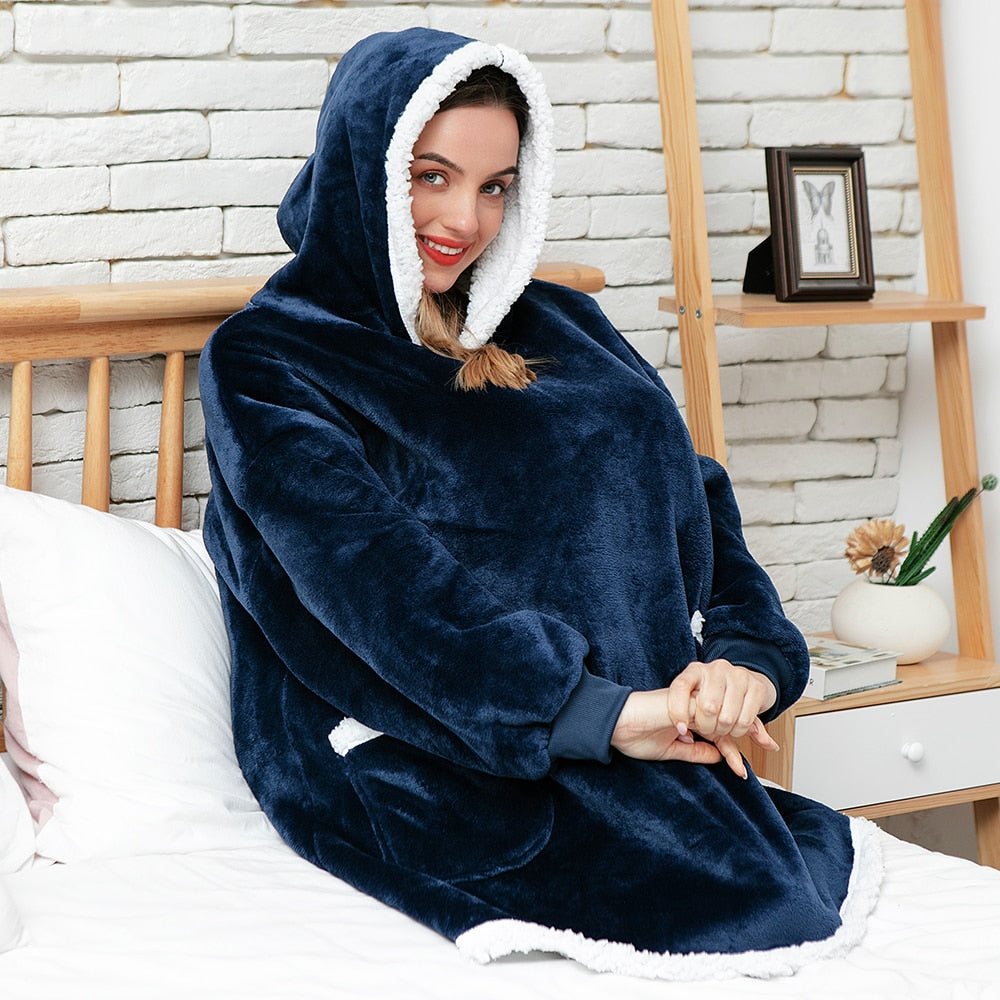 Hoodie & Decke | Herrliche Kombination aus einem weichen Hoodie und einer gemütlichen Decke in einem!-Luzern Mode