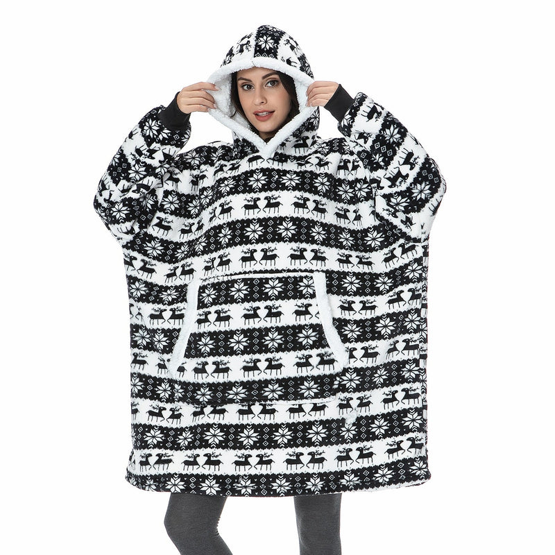 Hoodie & Decke | Herrliche Kombination aus einem weichen Hoodie und einer gemütlichen Decke in einem!-Luzern Mode