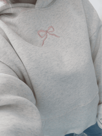 Weiße Damen-Hoodie | Helle rosa Details | Weich | Locker sitzend | Baumwolle-Luzern Mode