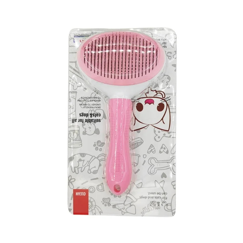 Huisdierborstel | Selbstreinigend Kunststoff Automatisch Vielseitig-Rosa mit Verpackung-Luzern Mode