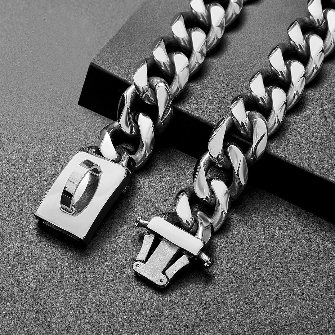 Hunde Halskette | Titanstahl Robust Stylisch Langlebig-Luzern Mode