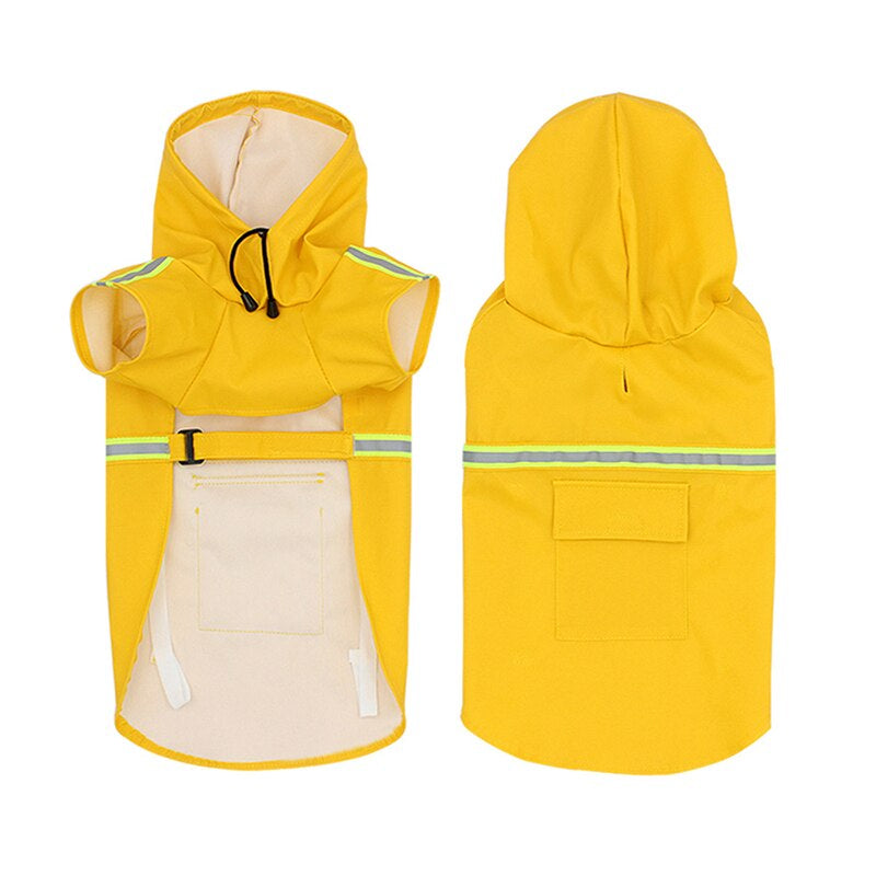 Hunde-Regenjacke | Wasserdicht | Atmungsaktiv | Komfortabel | Nachhaltig | Klettverschluss-Gelb-S-Luzern Mode