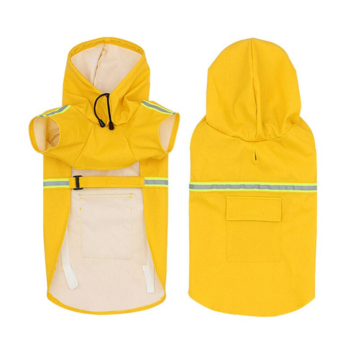 Hunde-Regenjacke | Wasserdicht | Atmungsaktiv | Komfortabel | Nachhaltig | Klettverschluss-Gelb-S-Luzern Mode