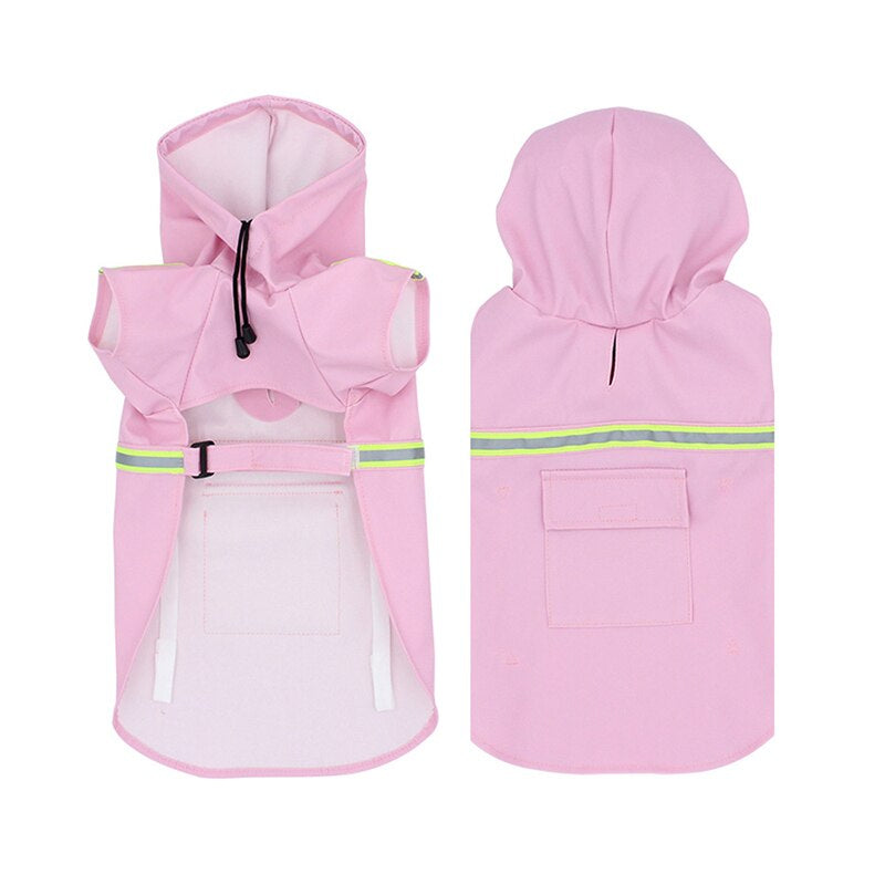 Hunde-Regenjacke | Wasserdicht | Atmungsaktiv | Komfortabel | Nachhaltig | Klettverschluss-Rosa-S-Luzern Mode