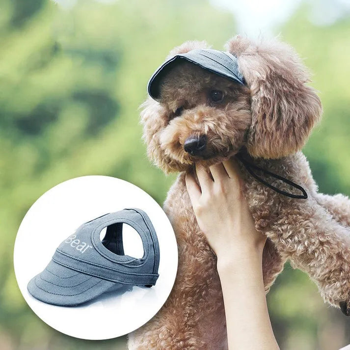 Hunde-Sonnenmütze | UV-Schutz | Atmungsaktiv | Komfortabel | Verstellbar-Blau-S - Kleine Hunde (Gewicht unter 10 kg)-Luzern Mode