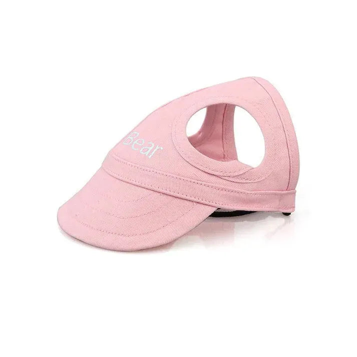 Hunde-Sonnenmütze | UV-Schutz | Atmungsaktiv | Komfortabel | Verstellbar-Rosa-S - Kleine Hunde (Gewicht unter 10 kg)-Luzern Mode