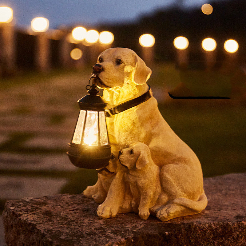 Hundefigur mit LED-Beleuchtung | Solar Wiederaufladbar Langlebig Einzigartig-Labrador-Luzern Mode