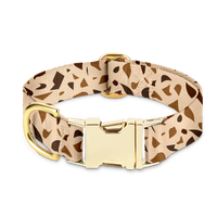 Hundehalsband | Terrazzo-Muster | Goldfarben | Schnalle | Verstellbar-Luzern Mode
