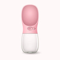 Hundetrinkflasche | Praktisch | Auslaufsicher | Schlank | Unterwegs mit Trinkschale | Kompakt-Rosa-350 ml-Luzern Mode
